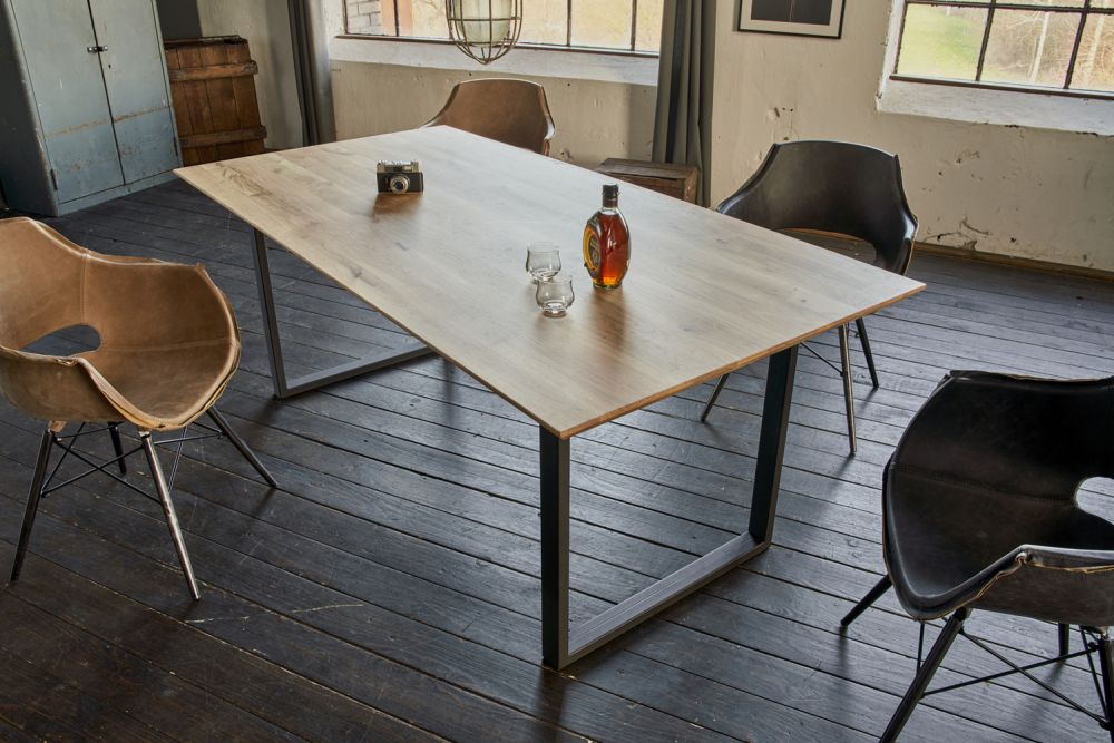 KAWOLA table FREY dining table wild oak solid various edges